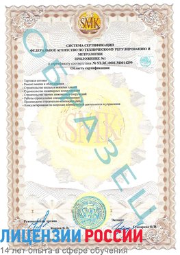 Образец сертификата соответствия (приложение) Сестрорецк Сертификат ISO 14001
